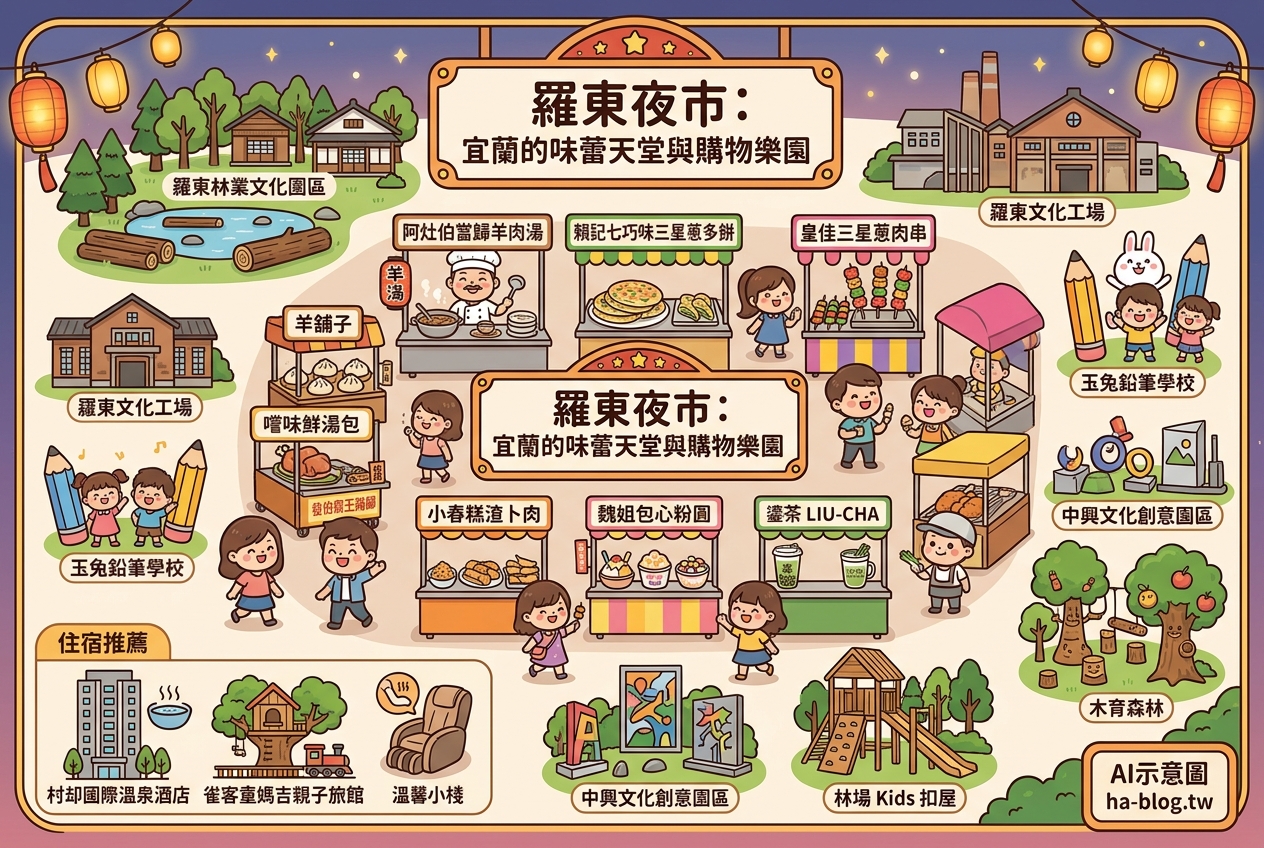 羅東夜市：宜蘭的味蕾天堂與購物樂園 @嘿!部落!