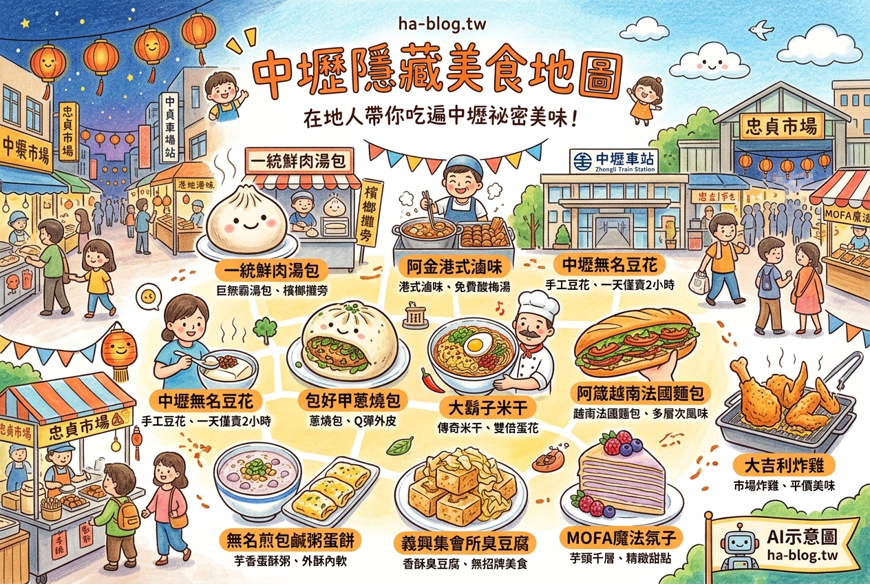中壢隱藏美食地圖：從巨無霸湯包到異國風味，在地人私藏名單大公開！ @嘿!部落!