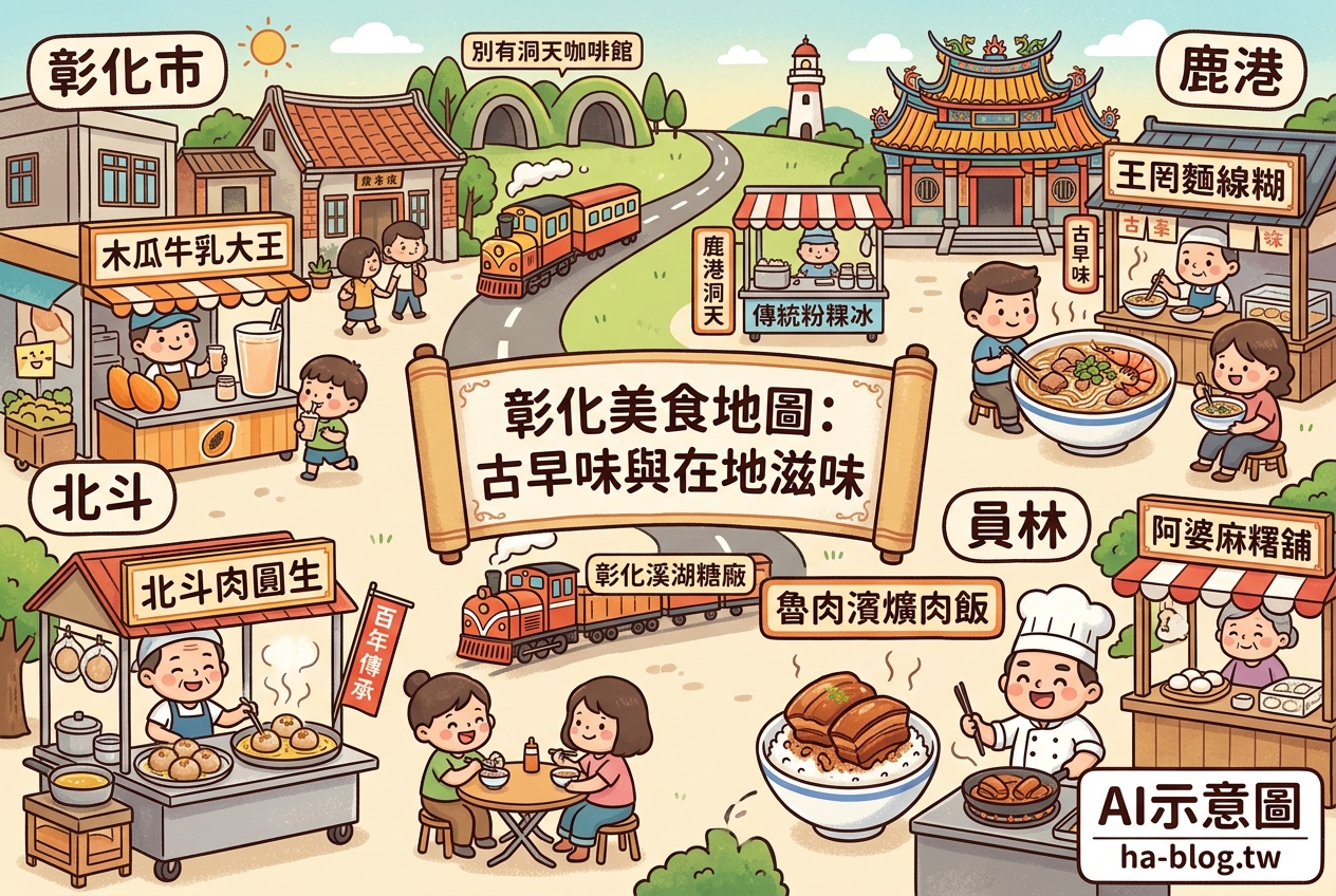 【彰化美食地圖】從北斗肉圓到鹿港麵線糊，品嚐古早味與在地滋味 @嘿!部落!