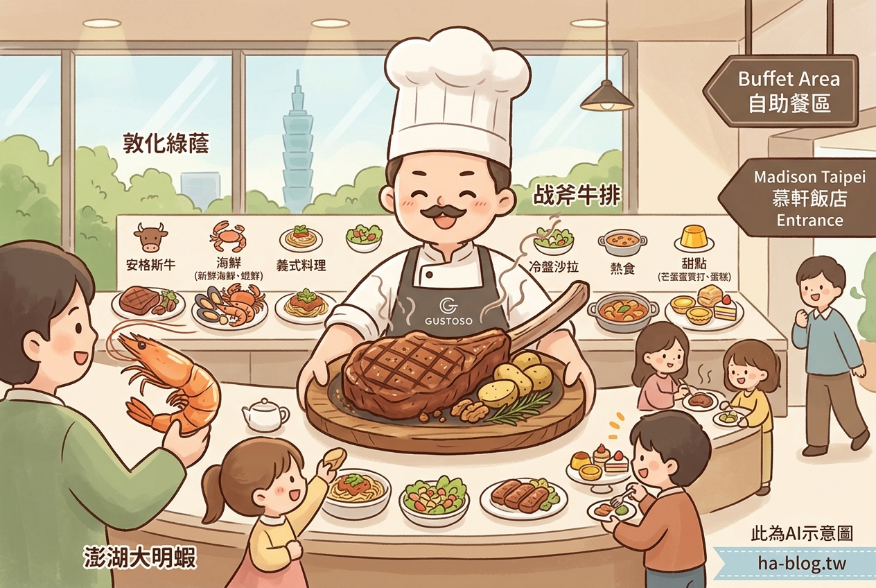 慕軒飯店・GUSTOSO餐廳：戰斧牛排饗宴與義式美饌的極致體驗