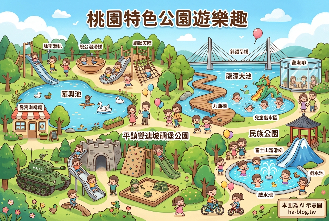即時熱門文章：桃園特色公園遊樂趣：探訪華興池、雙連坡碉堡與龍潭大池的親子樂時光