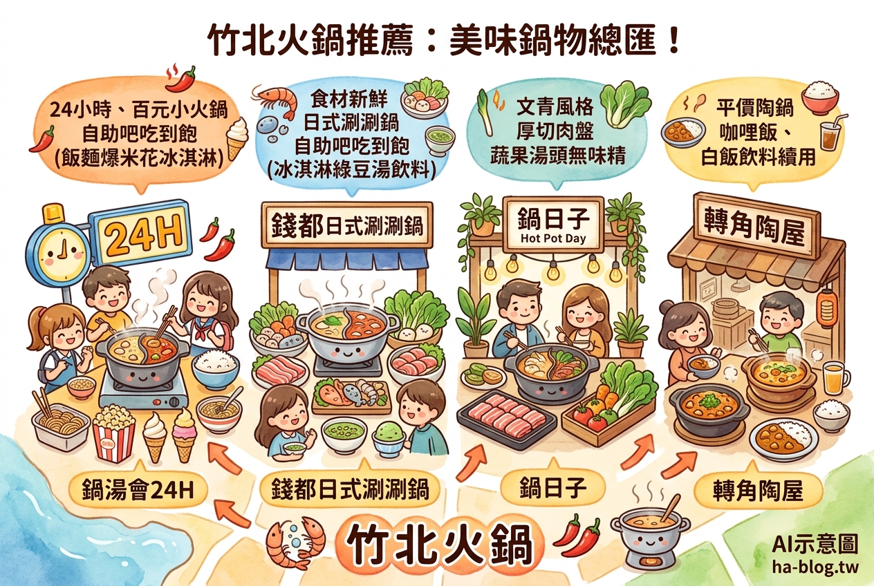 竹北火鍋推薦：美味鍋物總匯，從平價小火鍋到特色風味，滿足您的味蕾！ @嘿!部落!