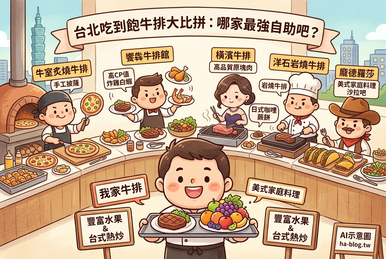 台北吃到飽牛排推薦:我家牛排與其他六間餐廳的自助吧大比拼 台北吃到飽牛排推薦:我家牛排與其他六間餐廳的自助吧大比拼