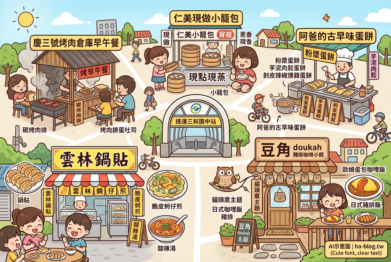 即時熱門文章：捷運三和國中站美食地圖：從鍋貼到咖哩飯，三重特色小吃一次滿足！