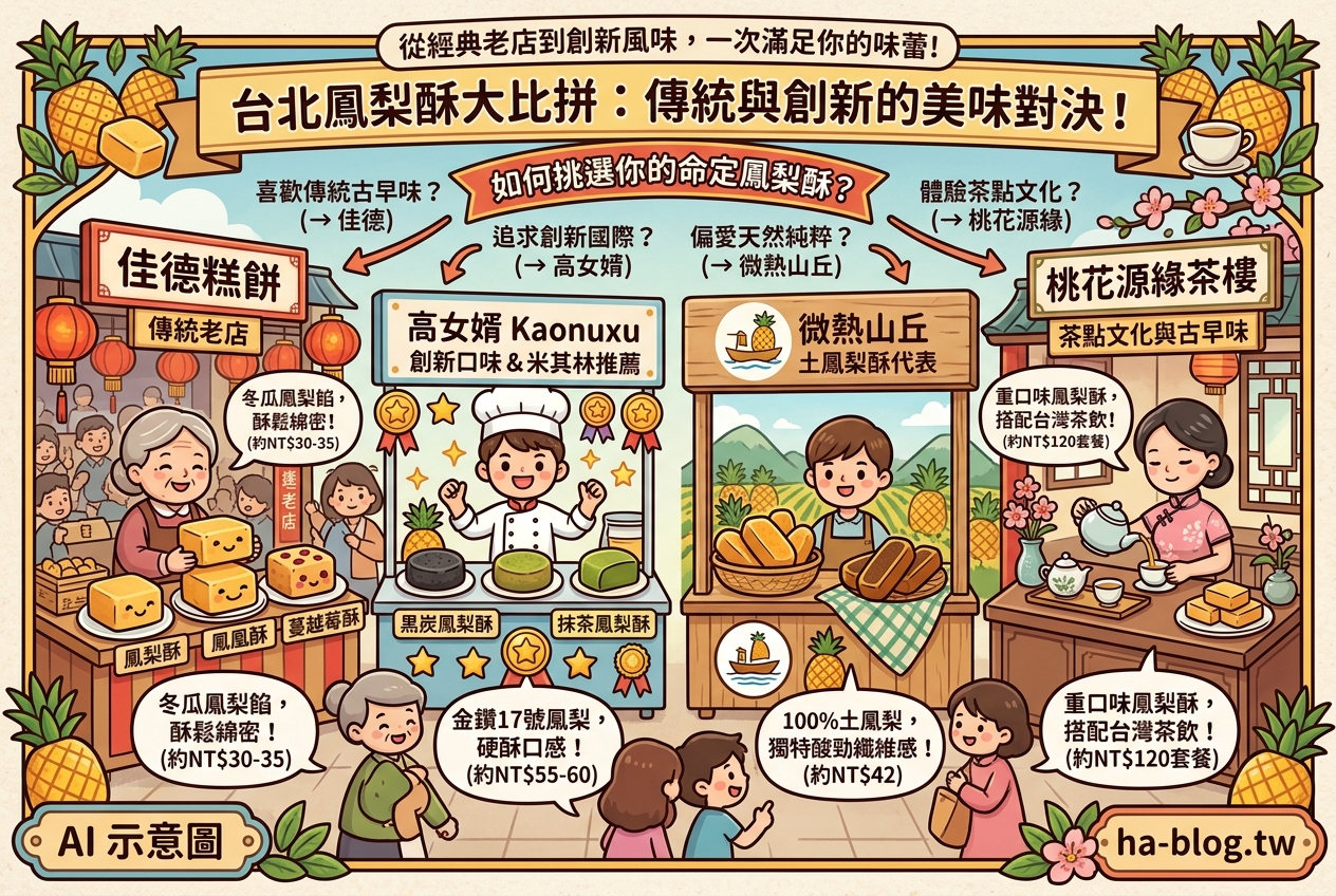 台北鳳梨酥名店大比拼：從經典老店到創新風味，一次滿足你的味蕾！ @嘿!部落!