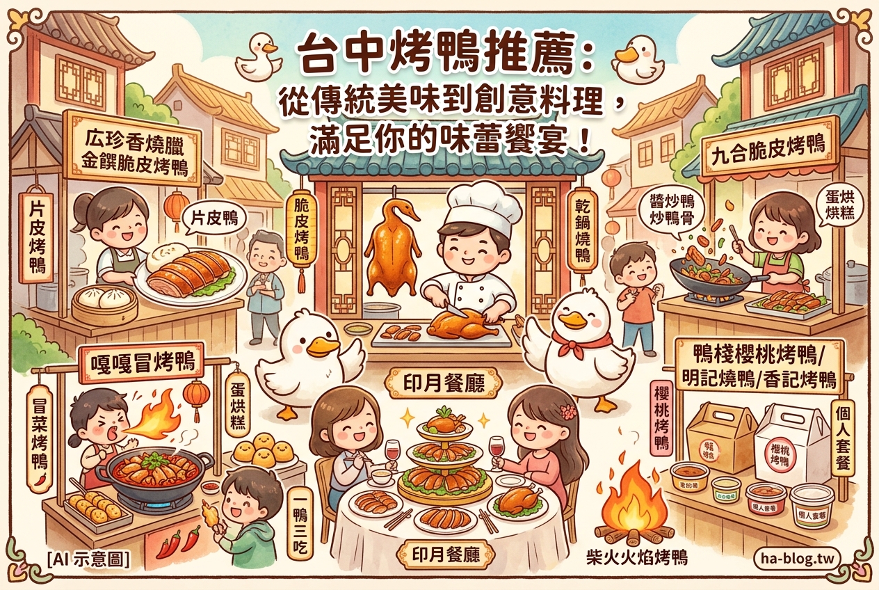 即時熱門文章：台中烤鴨推薦：從傳統美味到創意料理，滿足你的味蕾饗宴！