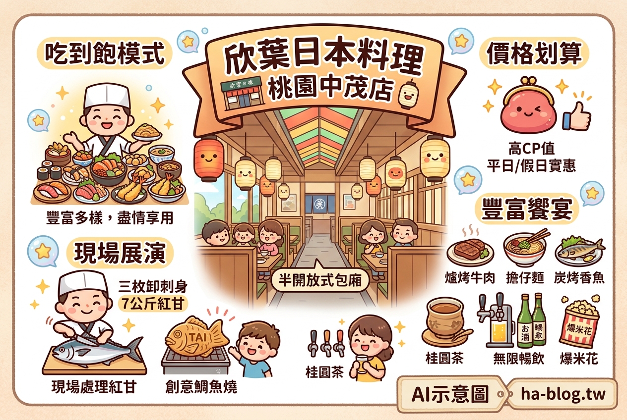 即時熱門文章：欣葉日本料理：桃園中茂店的日式吃到飽饗宴
