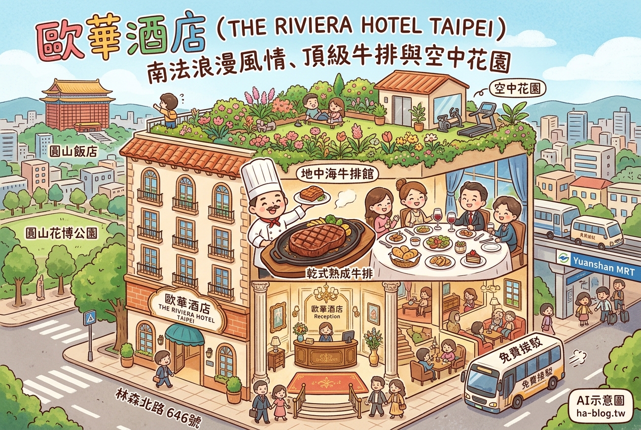 歐華酒店：南法浪漫風情、頂級乾式熟成牛排與空中花園的極致體驗 @嘿!部落!