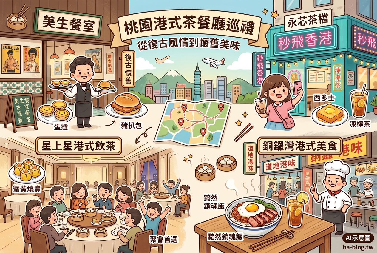 桃園港式茶餐廳巡禮：從復古風情到懷舊美味，精選店家讓你一嚐道地香港味