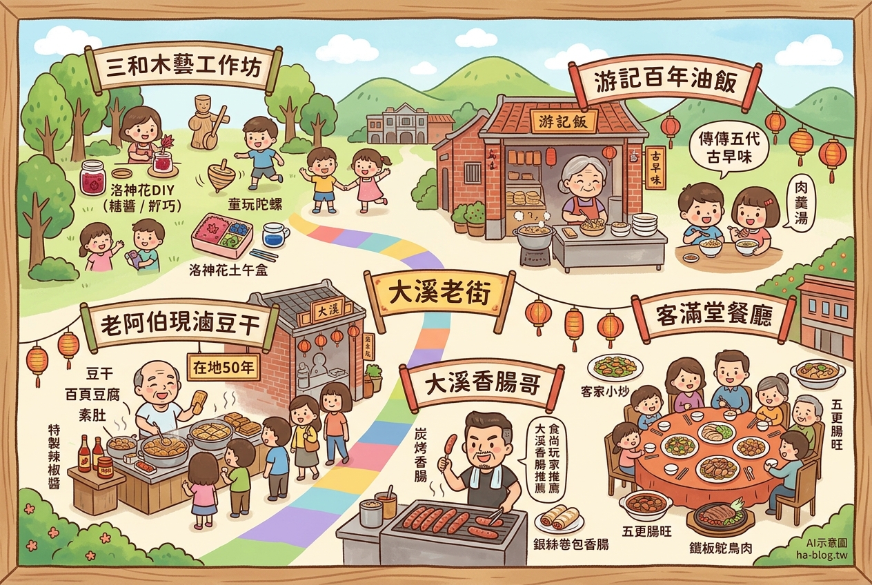 桃園大溪在地美食體驗：從洛神花饗宴到百年油飯，感受古早味與農村魅力