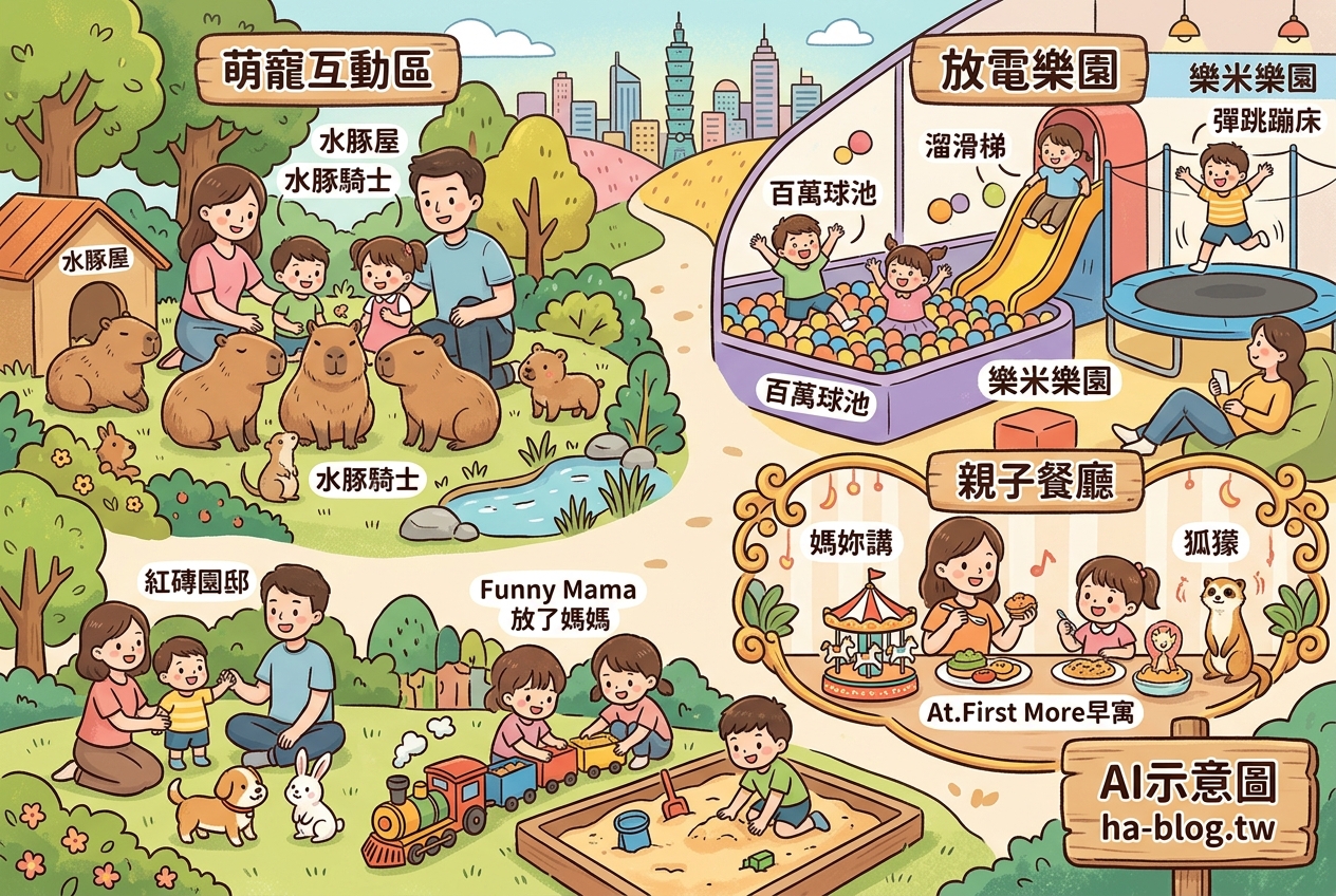 台北親子同樂攻略：從療癒水豚、互動樂園到美味餐廳，全家大小放電好去處！