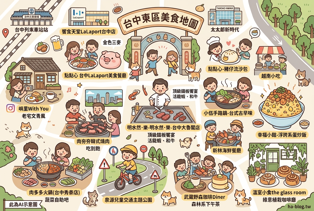 台中東區美食地圖:從無菜單鐵板燒到文青咖啡廳,在地人必訪口袋名單 台中東區美食地圖:從無菜單鐵板燒到文青咖啡廳,在地人必訪口袋名單