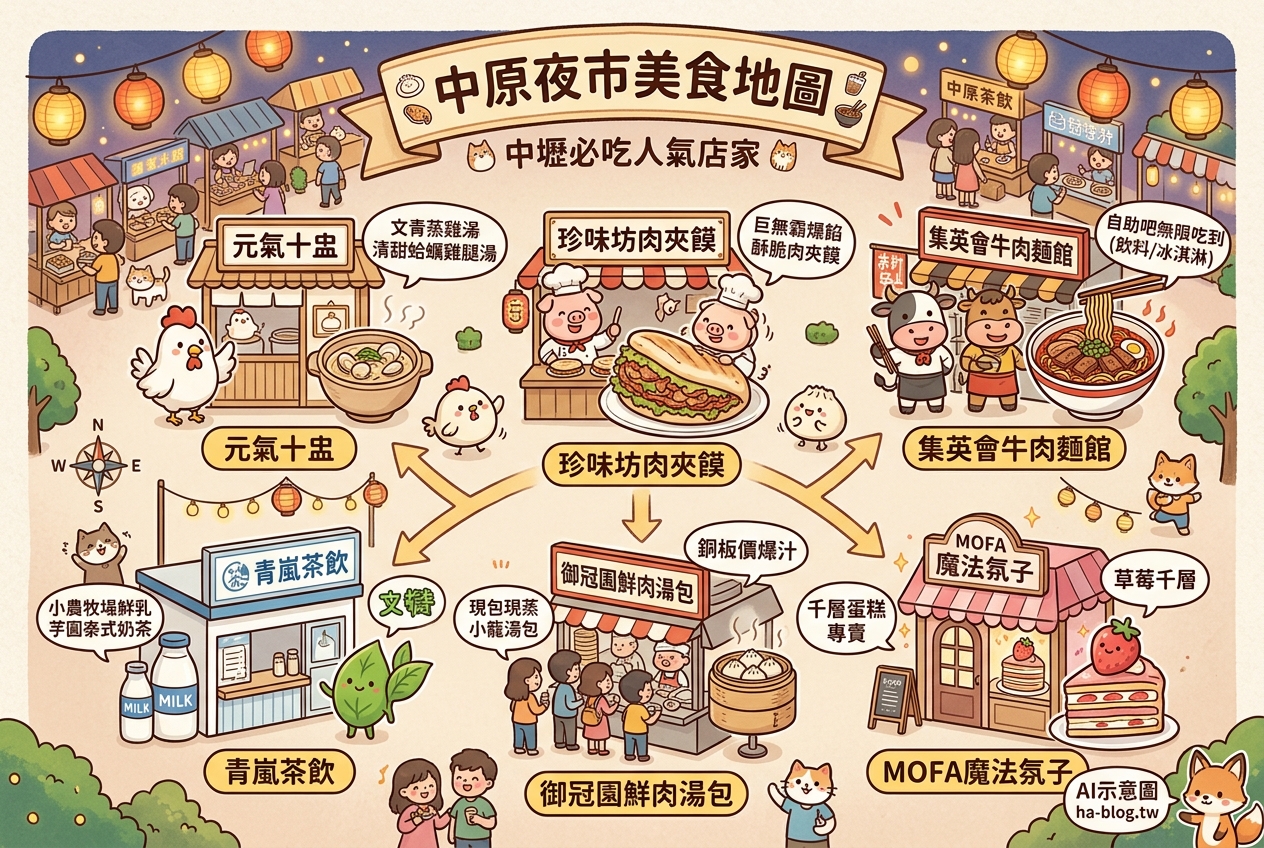 即時熱門文章：中原夜市美食地圖：從湯品、麵食到甜點，一網打盡中壢必吃人氣店家