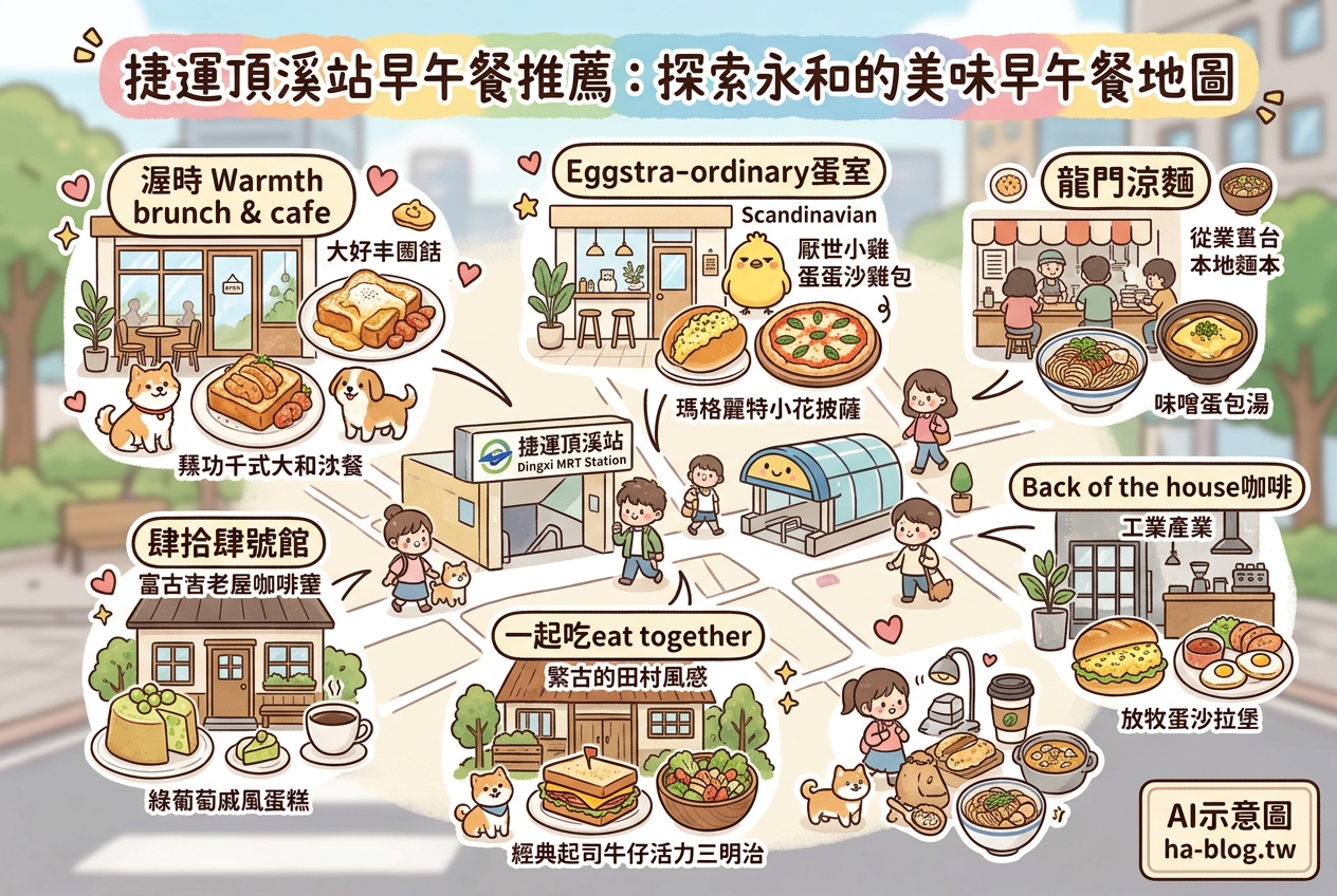 捷運頂溪站早午餐推薦:探索永和的美味早午餐地圖 捷運頂溪站早午餐推薦:探索永和的美味早午餐地圖