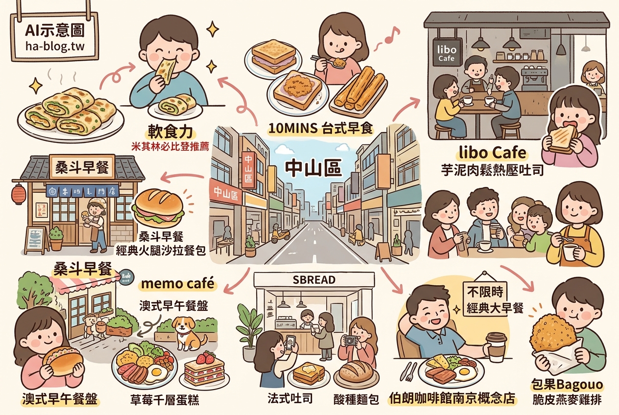 台北中山區早午餐推薦：多間風格咖啡廳與在地美味，讓你每一天都擁有好心情！ @嘿!部落!