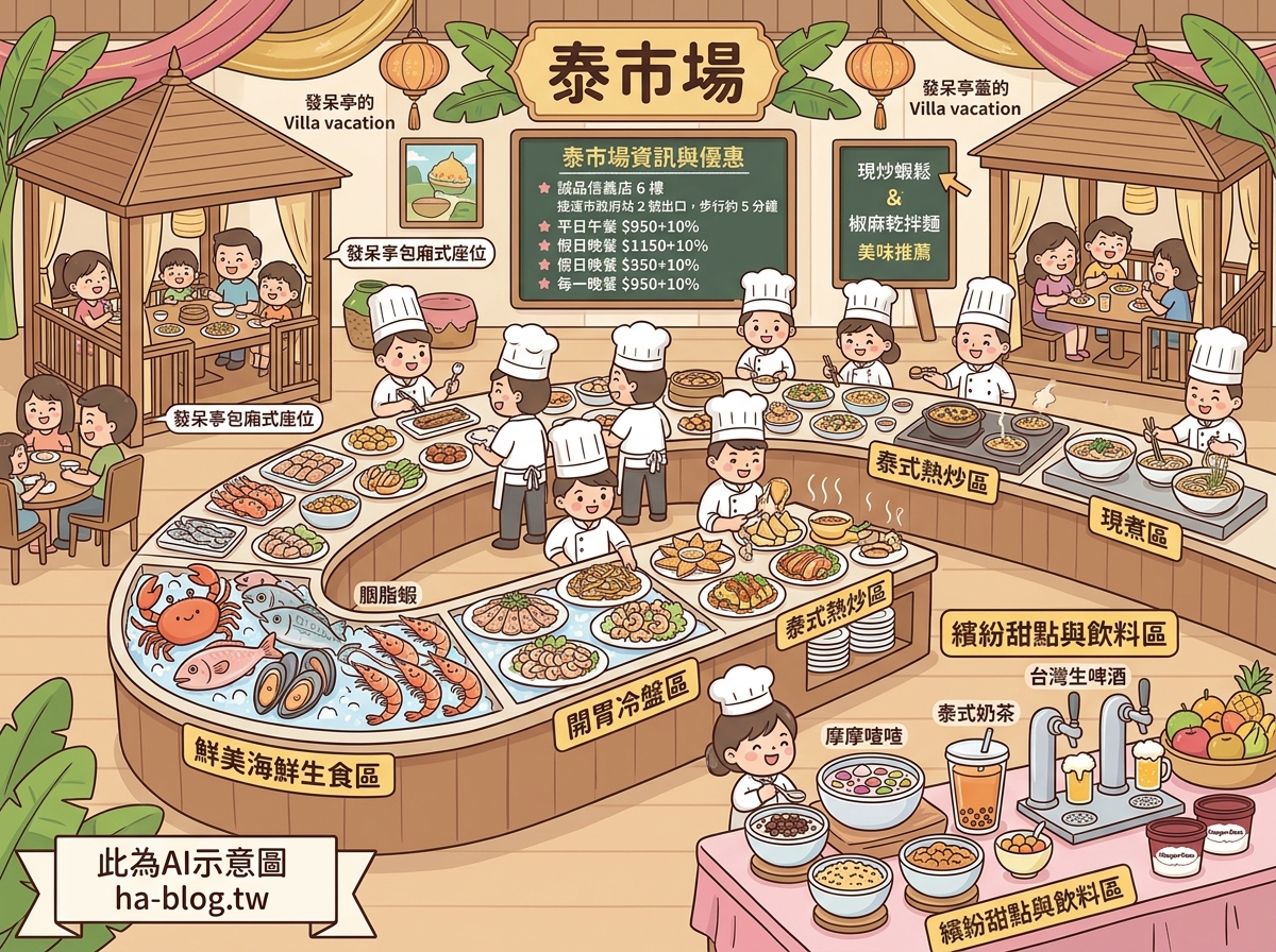 泰市場：台北唯一五星級泰式海鮮自助吃到飽，讓您秒飛泰國！ @嘿!部落!