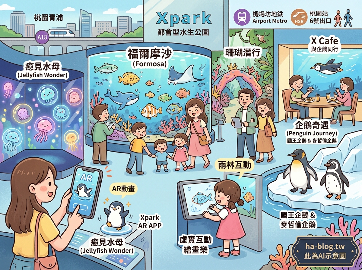 桃園Xpark都會型水生公園攻略：門票、交通、必看展區與親子活動全解析 @嘿!部落!